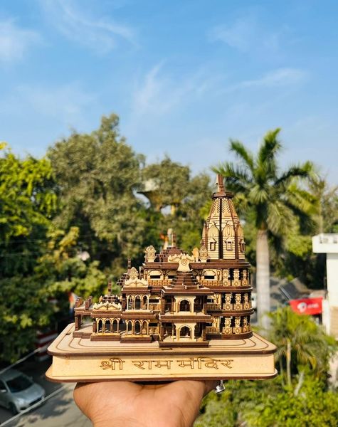 🚩🚩Ram Mandir For Your Home 🚩🚩 Decorative Showpiece Wood Temple for Gift🏹