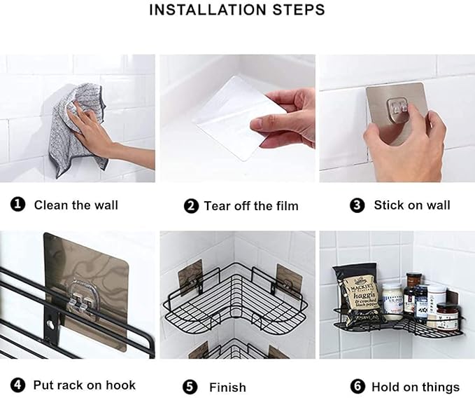 Metal Bathroom Corner Rack Storage Shelves