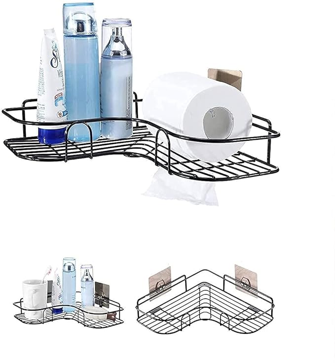 Metal Bathroom Corner Rack Storage Shelves