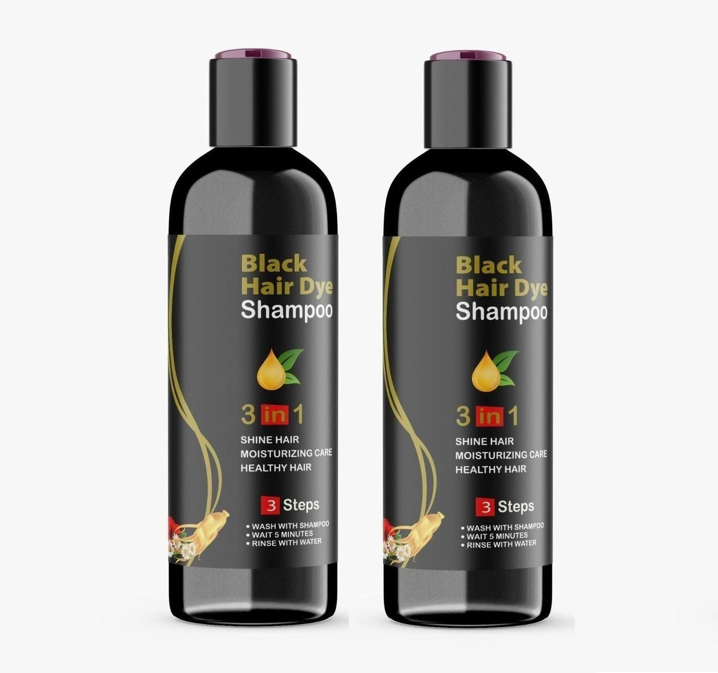3-IN-1 BLACK HAIR DYE SHAMPOO (AYURVEDIC NO SIDE EFFECT) - Buy 1 Get 1 Free 🔥