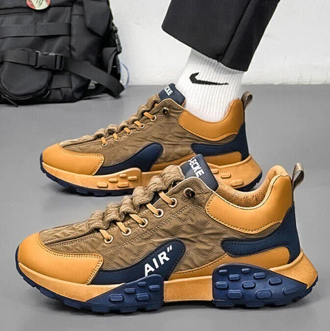 Men's Korean Style High Top Fashion Casual Brown Shoes (Boots )