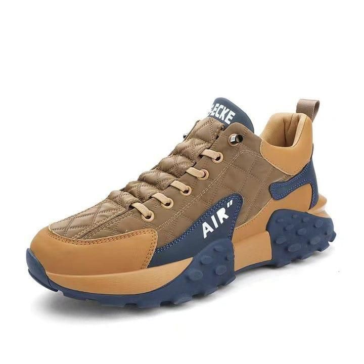 Men's Korean Style High Top Fashion Casual Brown Shoes (Boots )
