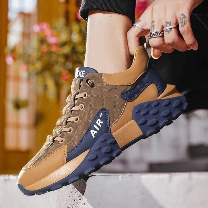 Men's Korean Style High Top Fashion Casual Brown Shoes (Boots )