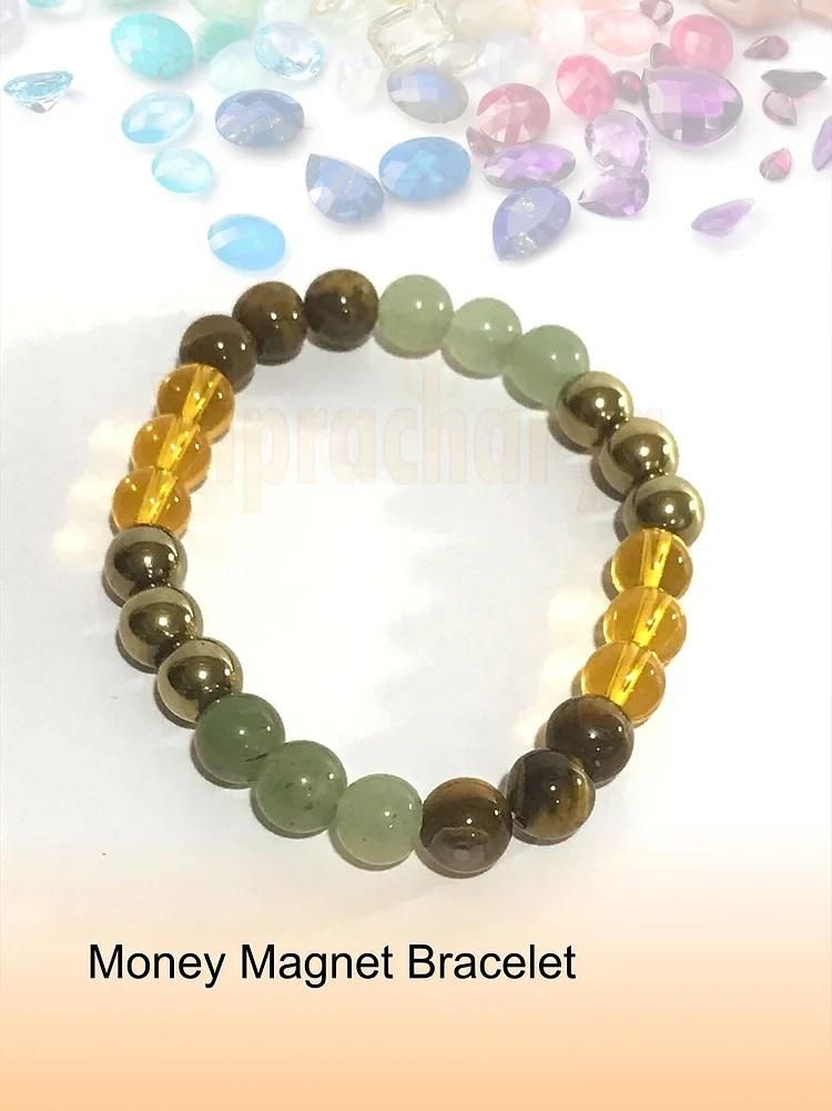 Natural Money Beads Bracelet – Attract Wealth, Success & Positive Energy