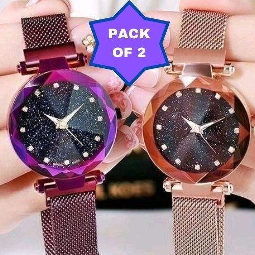 Women's Analog Watches (Pack of 2)